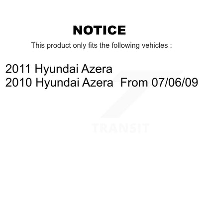 [Avant + Arrière] Kit de Disque de frein pour Hyundai Azera K8-101382