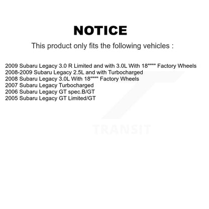 [Avant + Arrière] Kit de Disque de frein pour Subaru Legacy K8-101410
