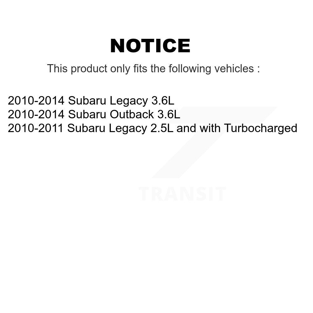 [Avant + Arrière] Kit de Disque de frein pour Subaru Outback Legacy K8-101411