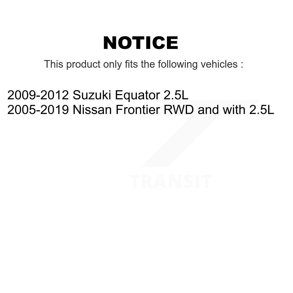 [Avant + Arrière] Kit de Disque de frein pour Nissan Frontier Suzuki Equator 2.5L K8-101413