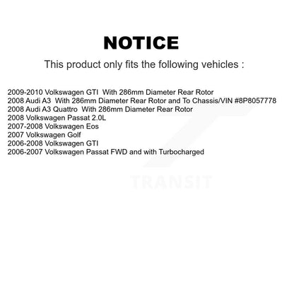 [Avant + Arrière] Kit de Disque de frein pour Volkswagen Passat GTI Eos Audi A3 Quattro Golf K8-101422