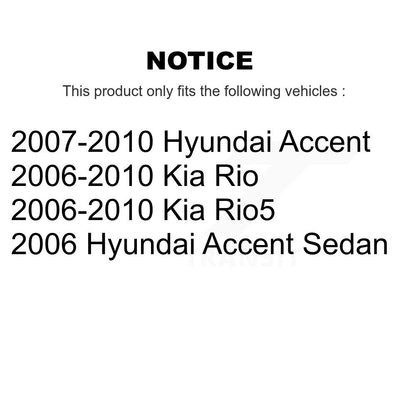 [Avant + Arrière] Kit de Disque de frein pour Hyundai Accent Kia Rio Rio5 K8-101438