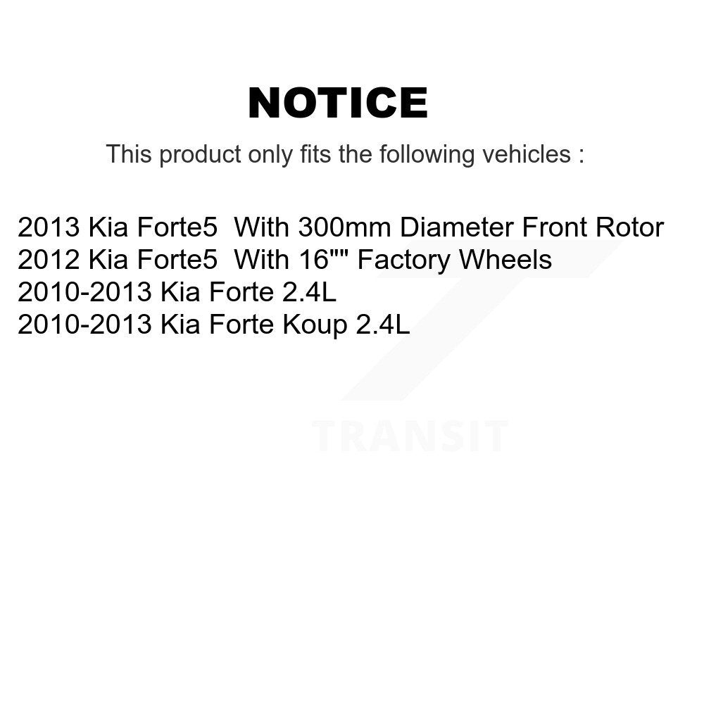 [Avant + Arrière] Kit de Disque de frein pour Kia Forte Koup Forte5 K8-101447