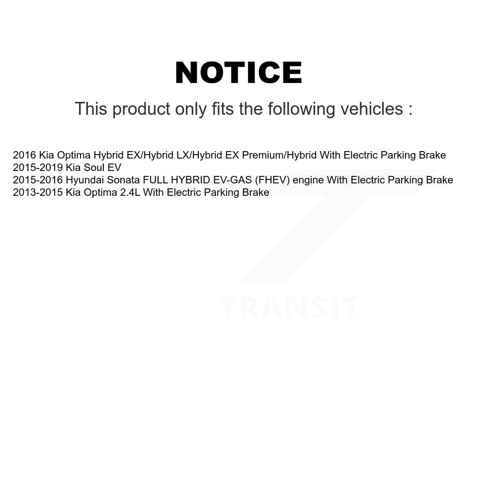 [Avant + Arrière] Kit de Disque de frein pour Kia Optima Hyundai Sonata Soul EV K8-101450