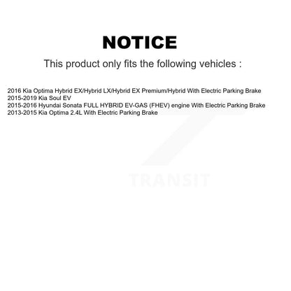 [Avant + Arrière] Kit de Disque de frein pour Kia Optima Hyundai Sonata Soul EV K8-101450