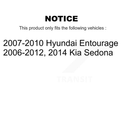 [Avant + Arrière] Kit de Disque de frein pour Kia Sedona Hyundai Entourage K8-101452