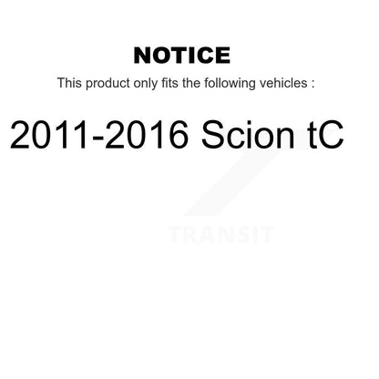 [Avant + Arrière] Kit de Disque de frein pour 2011-2016 Scion tC K8-101457
