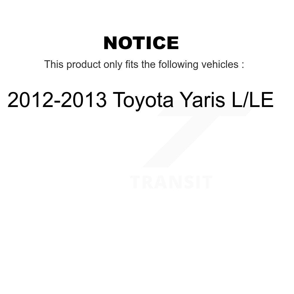 [Avant + Arrière] Kit de Disque de frein pour 2012-2013 Toyota Yaris L LE K8-101463