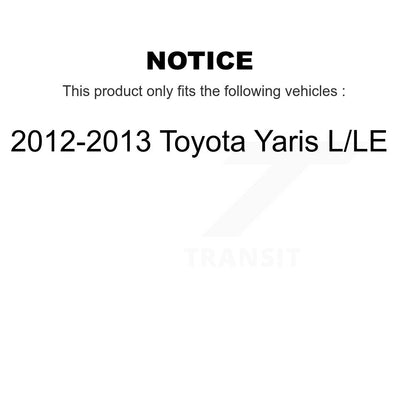 [Avant + Arrière] Kit de Disque de frein pour 2012-2013 Toyota Yaris L LE K8-101463
