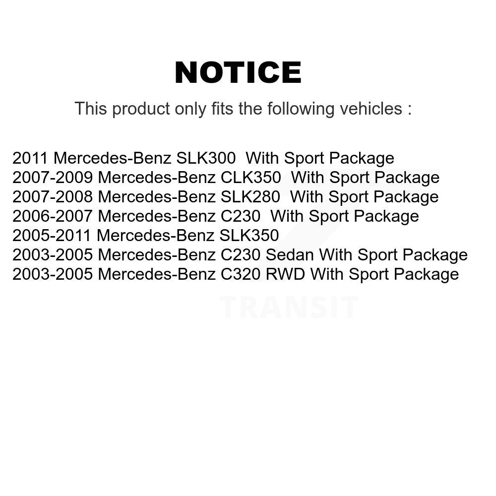 [Avant + Arrière] Kit de Disque de frein pour Mercedes-Benz C230 CLK350 SLK350 C320 SLK280 SLK300 K8-101481