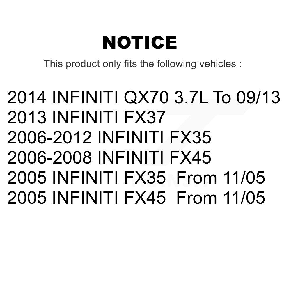 [Avant + Arrière] Kit de Disque de frein pour Infiniti FX35 FX37 QX70 FX45 INFINITI K8-101494