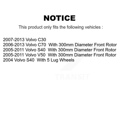 [Avant + Arrière] Kit de Disque de frein pour Volvo S40 C70 C30 V50 K8-101507