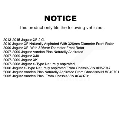 [Avant + Arrière] Kit de Disque de frein pour Jaguar XF S-Type XK Vanden Plas XJ8 K8-101531