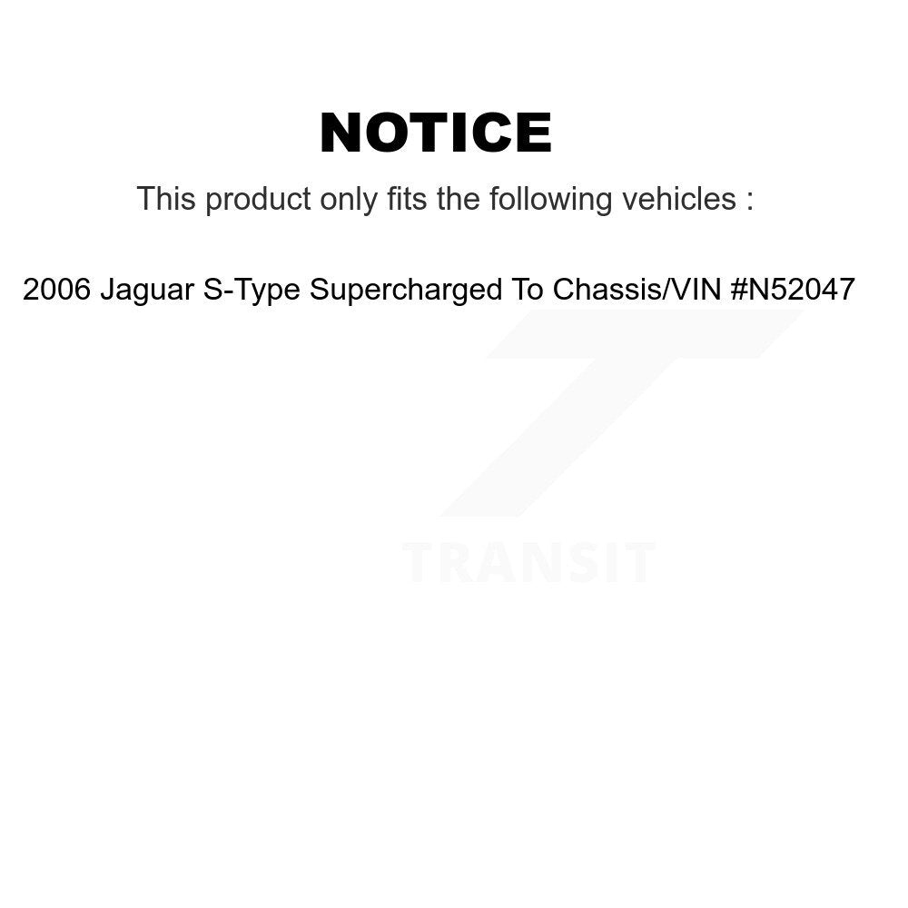 [Avant + Arrière] Kit de Disque de frein pour 2006 Jaguar S-Type Supercharged To Chassis VIN #N52047 K8-101532