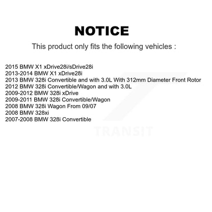 [Avant + Arrière] Kit de Disque de frein pour BMW 328i xDrive X1 328xi K8-101536