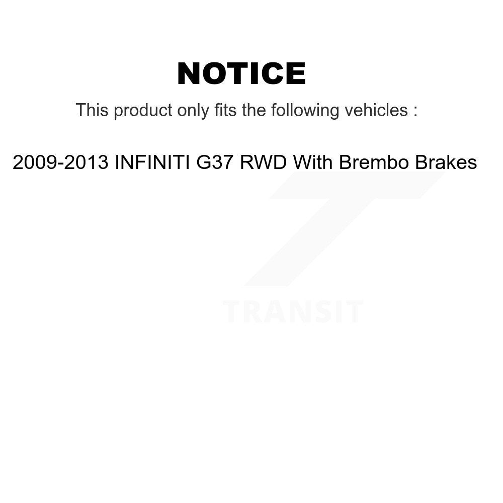 [Avant + Arrière] Kit de Disque de frein pour INFINITI G37 Nissan 370Z Q60 Z K8-101543