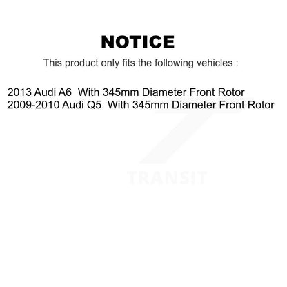 [Avant + Arrière] Kit de Disque de frein pour Audi Q5 A6 avec 345mm Diameter Rotor K8-101549