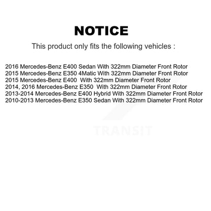 [Avant + Arrière] Kit de Disque de frein pour Mercedes-Benz E350 E400 avec 322mm Diameter Rotor K8-101578