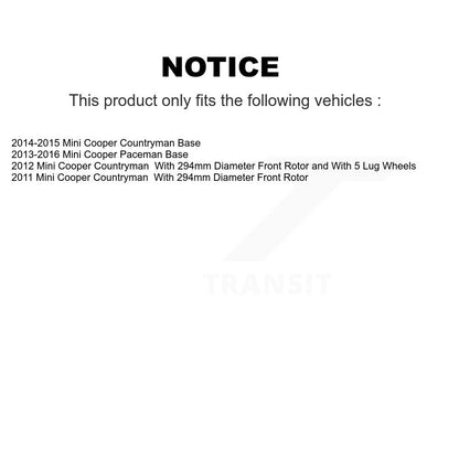 [Avant + Arrière] Kit de Disque de frein pour Mini Cooper Countryman Paceman K8-101600