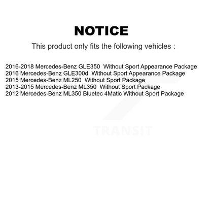 [Avant + Arrière] Kit de Disque de frein pour Mercedes-Benz ML350 GLE350 ML250 GLE300d K8-101605