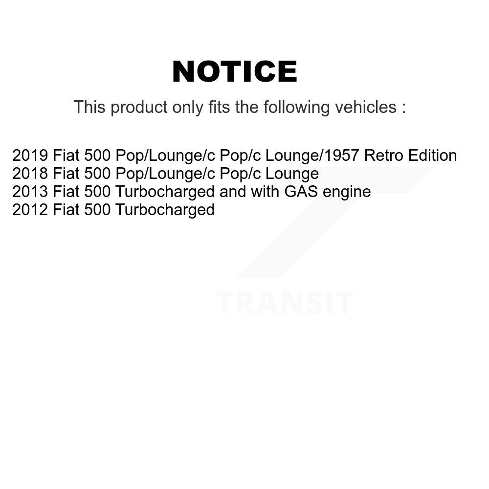 [Avant + Arrière] Kit de Disque de frein pour Fiat 500 K8-101632