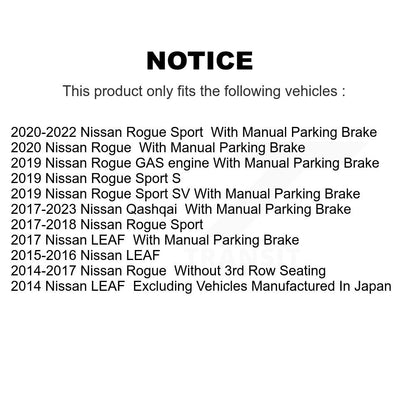 [Avant + Arrière] Kit de Disque de frein pour Nissan Rogue Sport LEAF Qashqai K8-101633
