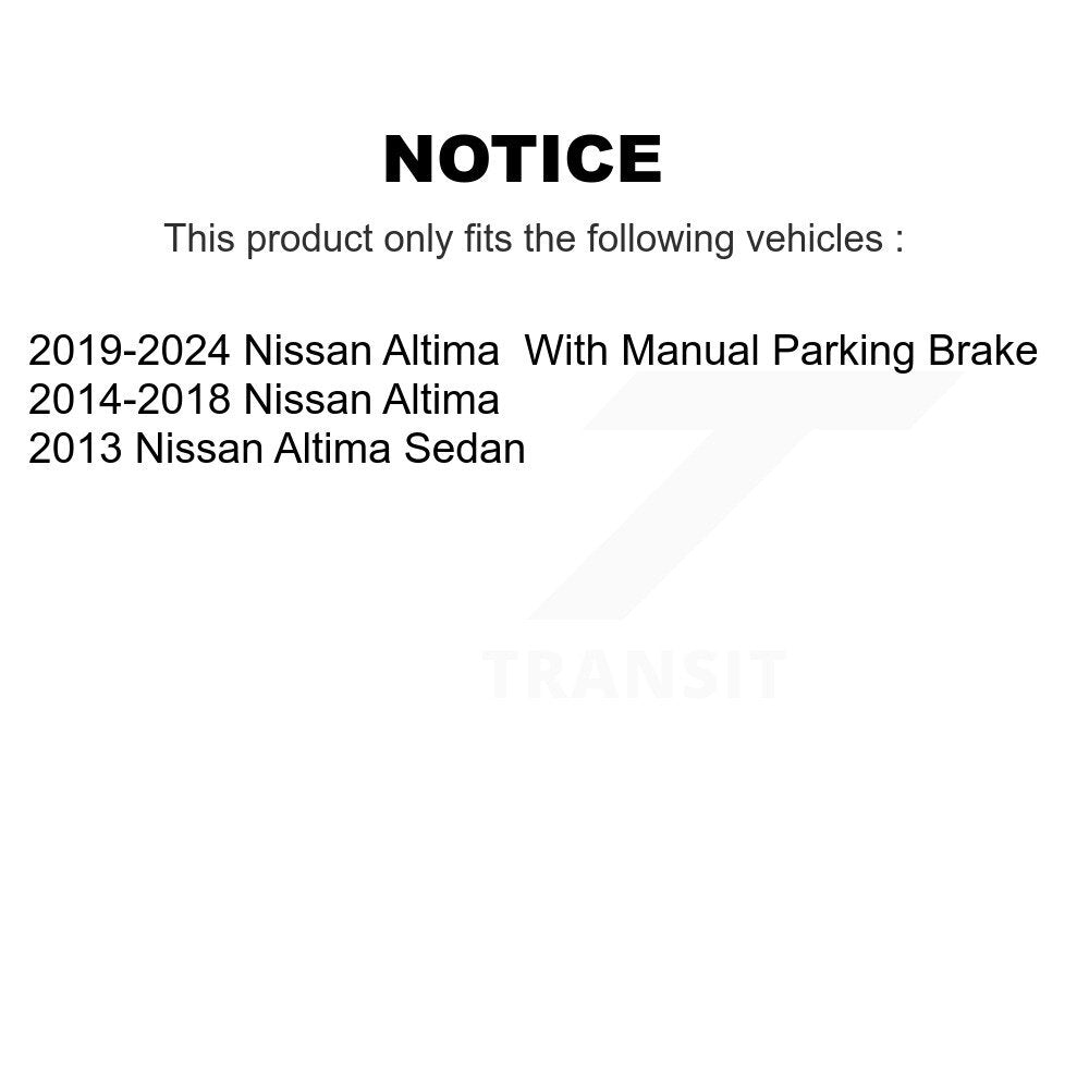 [Avant + Arrière] Kit de Disque de frein pour Nissan Altima K8-101636