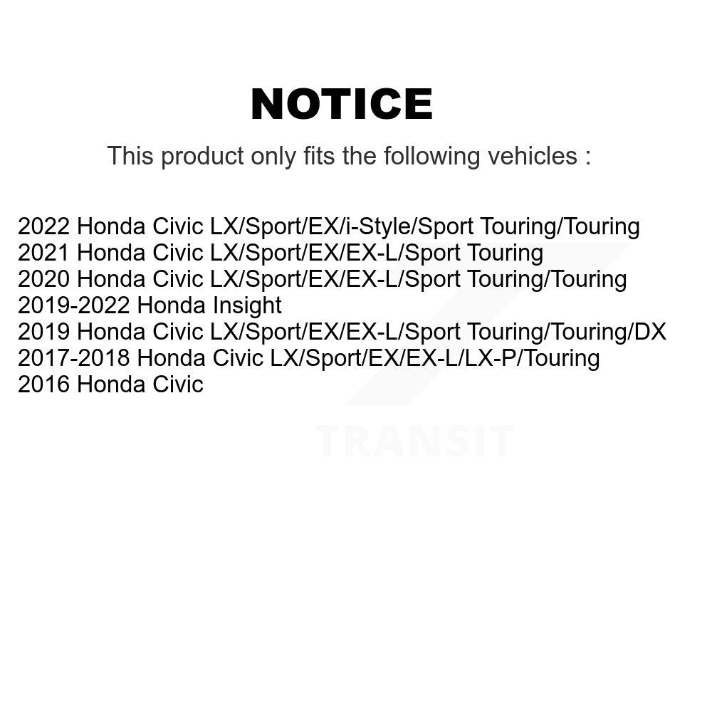 [Avant + Arrière] Kit de Disque de frein pour Honda Civic Insight K8-101644