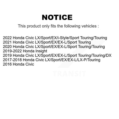 [Avant + Arrière] Kit de Disque de frein pour Honda Civic Insight K8-101644