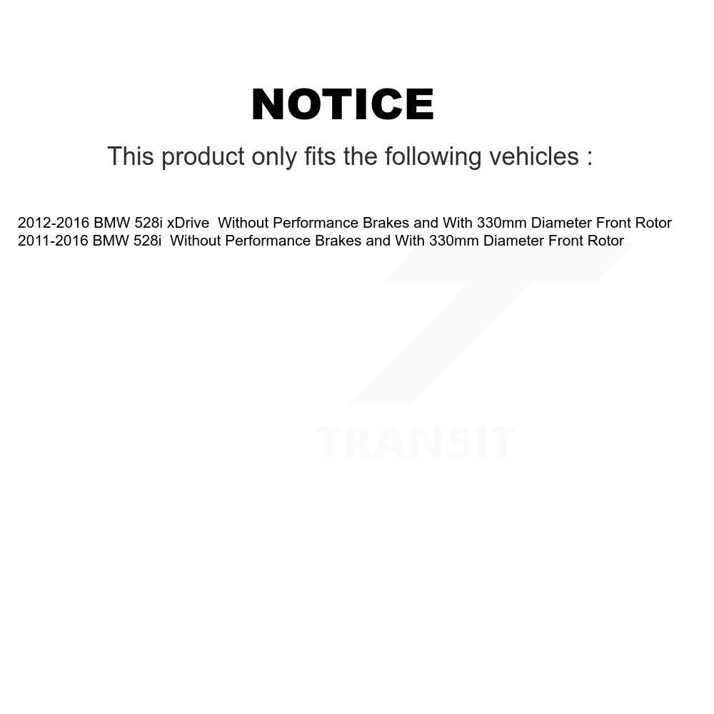 [Avant + Arrière] Kit de Disque de frein pour BMW 528i xDrive sans Performance Brakes K8-101651