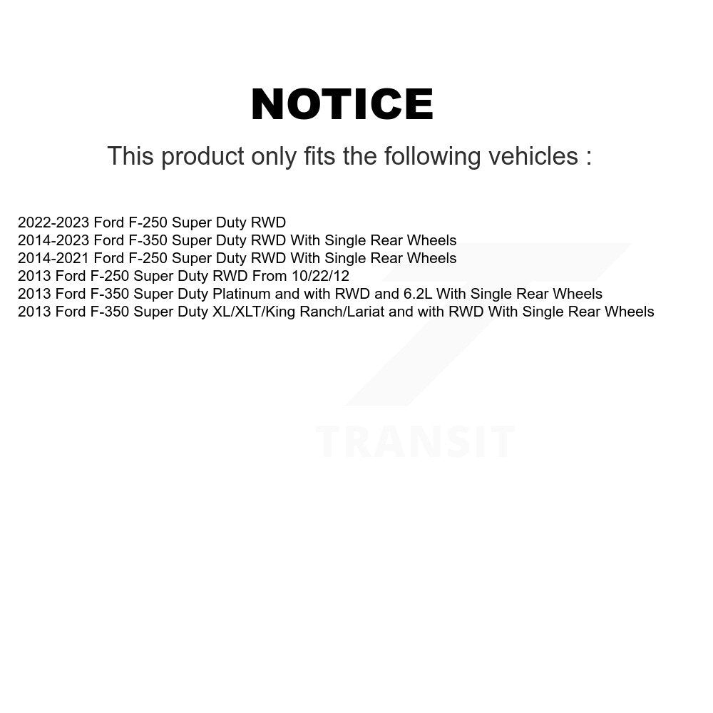 [Avant] Kit d'ensemble disque de frein à disque et moyeu pour Ford F-250 Super Duty F-350 K8-101662