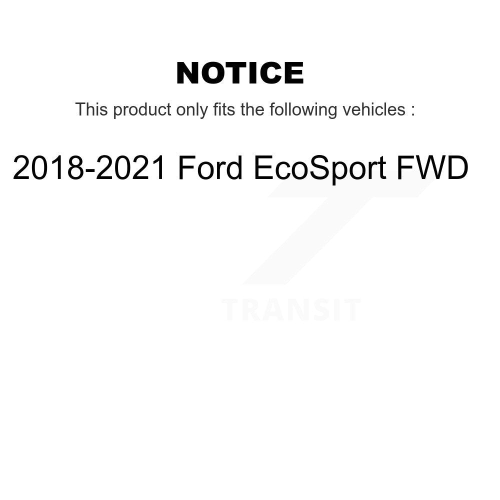 [Avant + Arrière] Kit de Disque de frein pour 2018-2021 Ford EcoSport FWD K8-101679