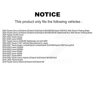 [Avant + Arrière] Kit de Disque de frein pour Toyota Camry RAV4 Lexus ES350 Avalon ES300h UX250h UX200 C-HR Venza ES250 Corolla Cross K8-101729