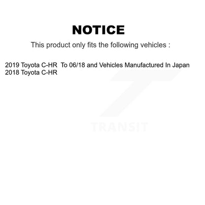 [Avant + Arrière] Kit de Disque de frein pour Toyota C-HR K8-101740