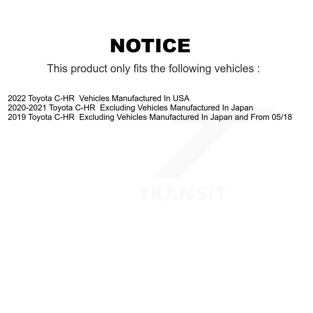 [Avant + Arrière] Kit de Disque de frein pour Toyota C-HR K8-101741