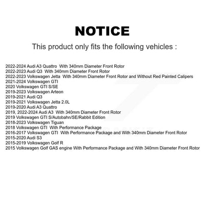 [Avant] Disque de frein pour Volkswagen Tiguan Jetta Audi Q3 GTI Golf R A3 Quattro Arteon S3 K8-101757