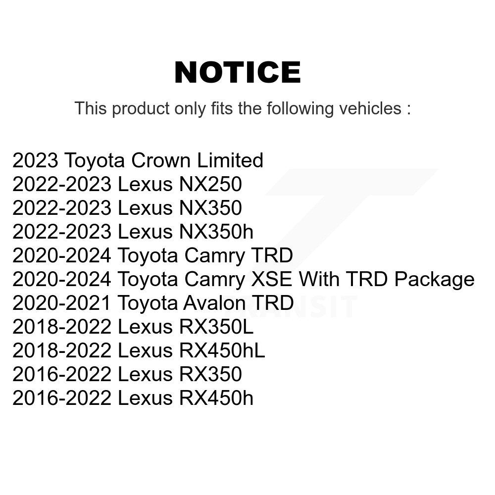 [Avant] Kit de Disque de frein pour Lexus RX350 RX450h Toyota RX350L Camry RX450hL Avalon Crown NX250 NX350 NX350h K8-101760