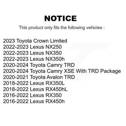 [Avant] Kit de Disque de frein pour Lexus RX350 RX450h Toyota RX350L Camry RX450hL Avalon Crown NX250 NX350 NX350h K8-101760