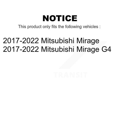 [Avant] Kit de Disque de frein pour 2017-2022 Mitsubishi Mirage G4 K8-101762