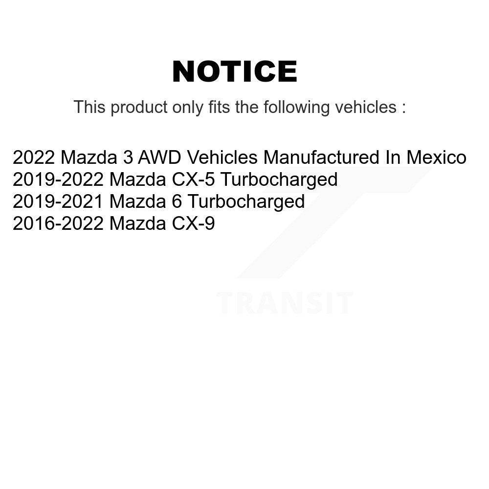 [Avant] Kit de Disque de frein pour Mazda CX-5 CX-9 6 3 K8-101766