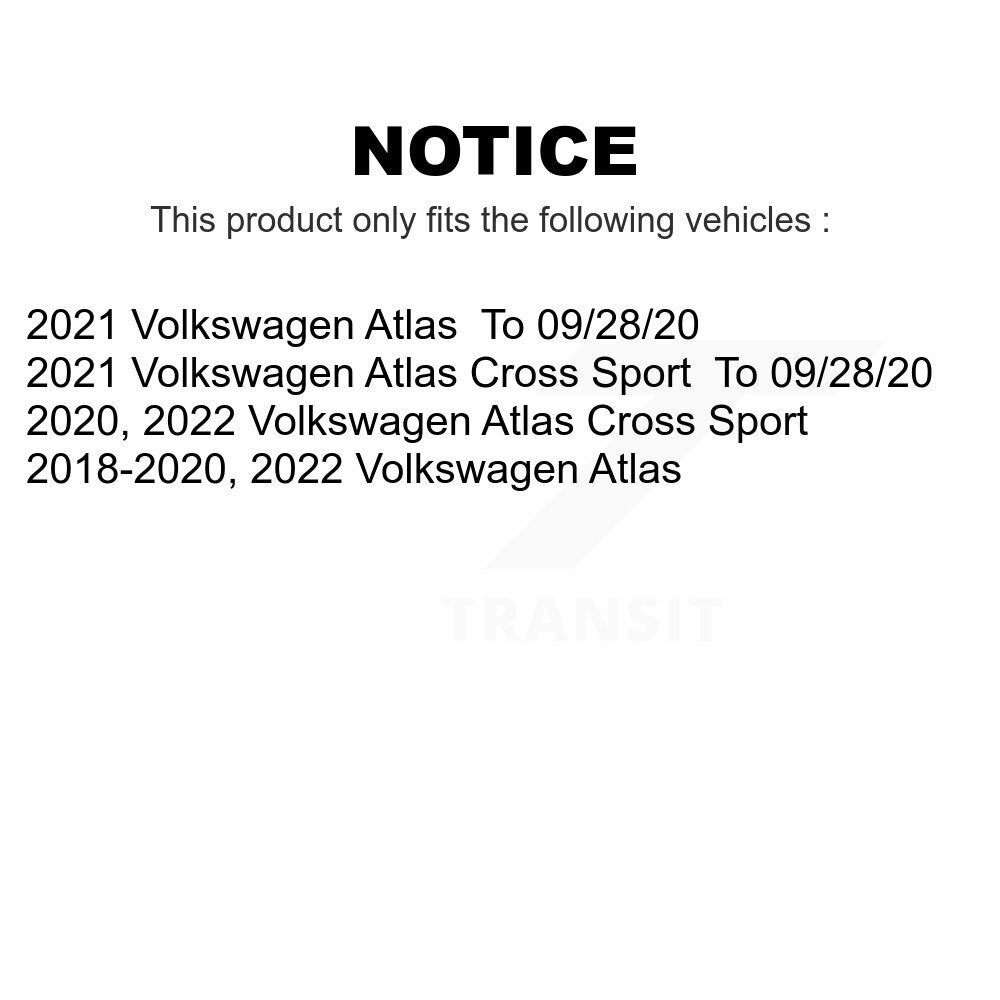 [Avant] Kit de Disque de frein pour Volkswagen Atlas Cross Sport K8-101768