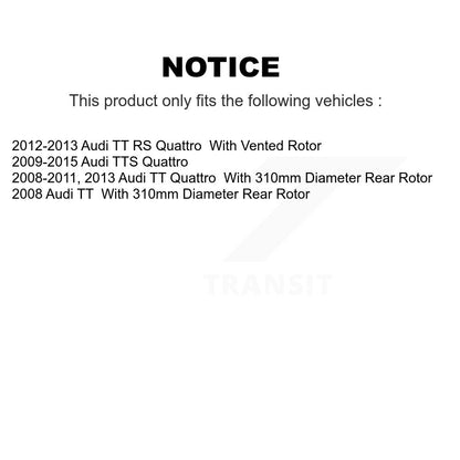 [Arrière] Kit de Disque de frein pour Audi TT Quattro TTS RS K8-101786