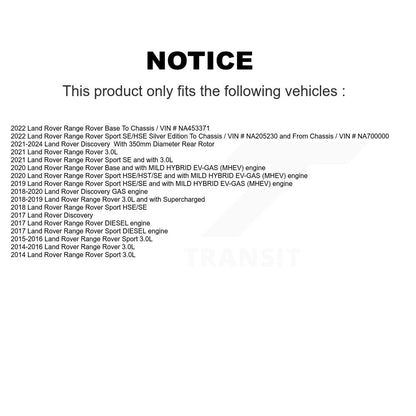 [Arrière] Kit de Disque de frein pour Land Rover Range Sport Discovery K8-101790