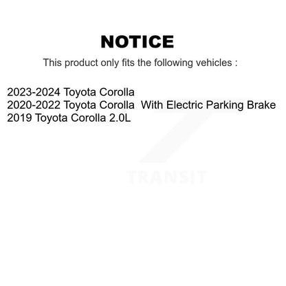 [Arrière] Kit de Disque de frein pour Toyota Corolla K8-101801