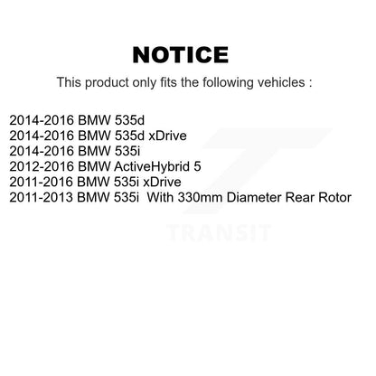 [Avant + Arrière] Kit de Disque de frein pour BMW 535i xDrive 535d ActiveHybrid 5 K8-101803
