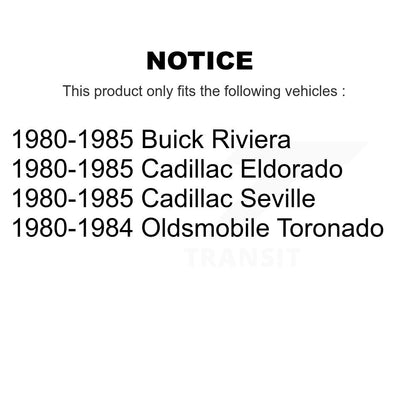 [Avant + Arrière] Kit de Disque de frein pour Cadillac Eldorado Buick Riviera Seville Oldsmobile Toronado K8-101818