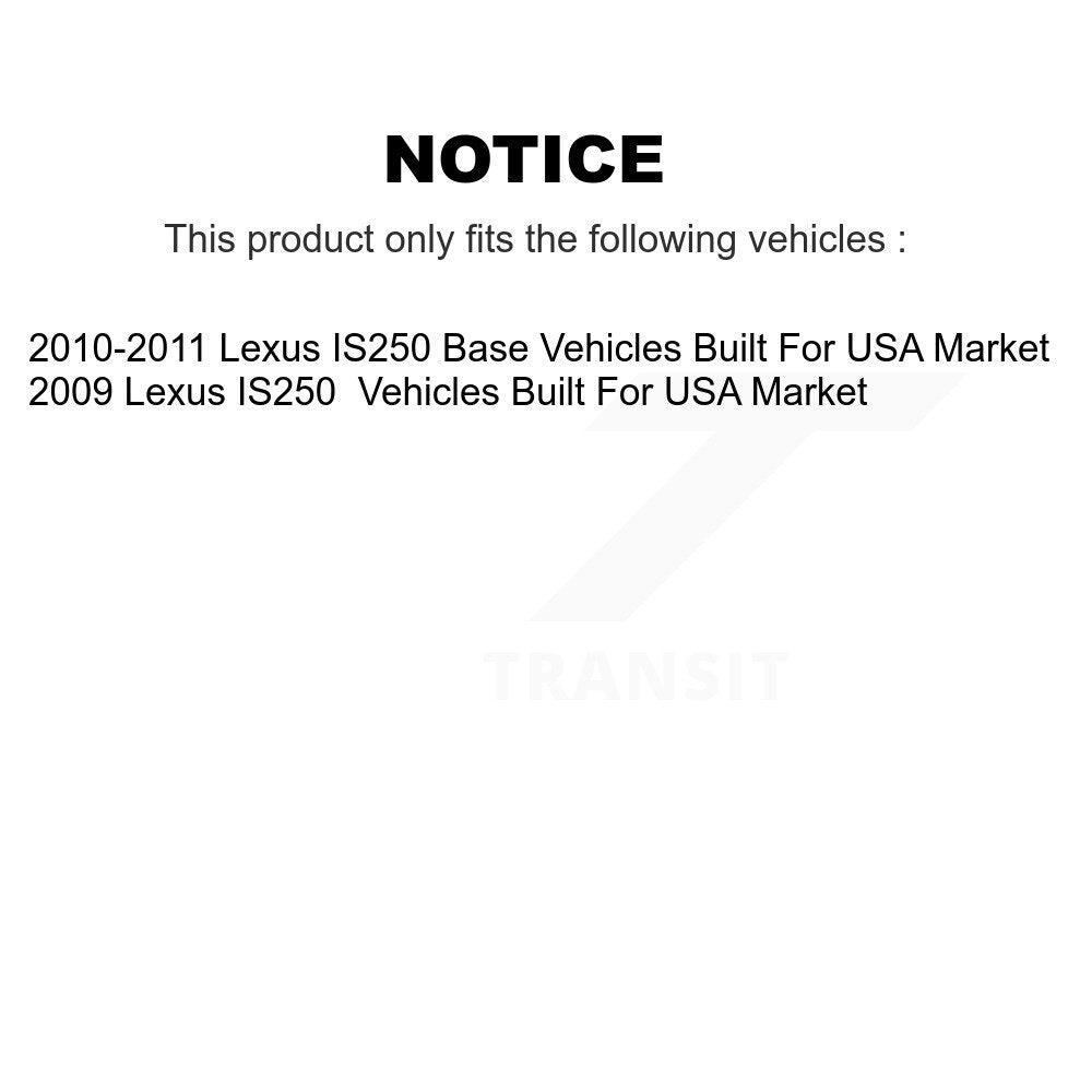 [Avant + Arrière] Kit de Disque de frein pour Lexus IS250 Vehicles Built USA Market K8-101835