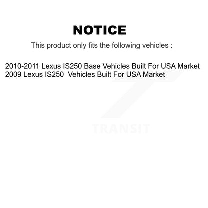 [Avant + Arrière] Kit de Disque de frein pour Lexus IS250 Vehicles Built USA Market K8-101835