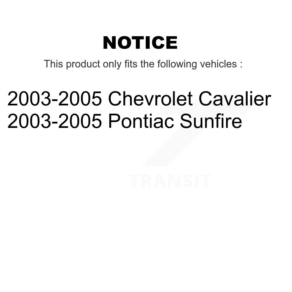 [Arrière] Kit de Tambour de frein pour 2003-2005 Chevrolet Cavalier Pontiac Sunfire K8-101857
