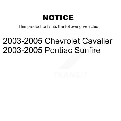 [Arrière] Kit de Tambour de frein pour 2003-2005 Chevrolet Cavalier Pontiac Sunfire K8-101857
